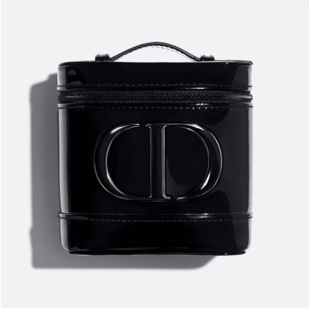 Dior Beauty Black Patent Vanity Case Bag